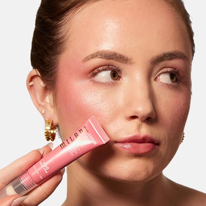 Milani Cheek Kiss Liquid Blush + Glow, Creamy 2-in-1 Blush for Cheeks and Highlighter Makeup for Dewy, Radiant Finish - 130 Dolce Pink