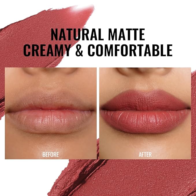 Oulac Red Matte Lipsticks for Women, Silky Velvet Matte Lipstick, Soft Smooth Texture, High Impact Lip Color, Not Dry Lightweight Formula Infused with Vitamin E, Vegan&Cruelty Free RM01