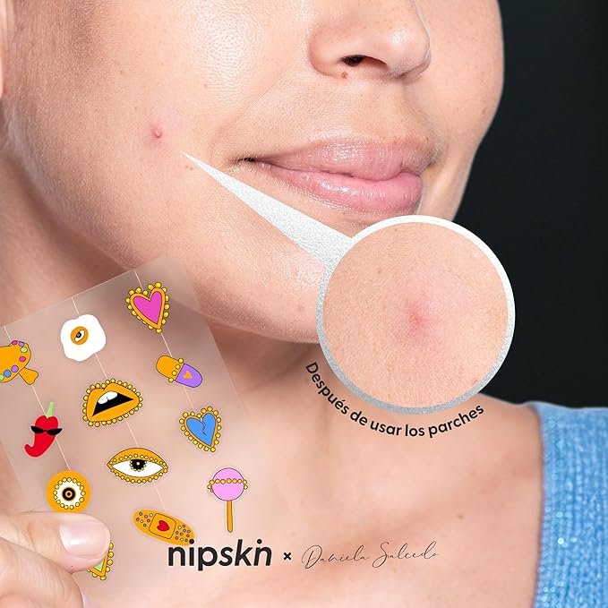 NIPSKIN Stick-On Face & Body Art Patches – Daniela Salcedo Collection - Jewel-inspired Design Pore Strip – Sweat-Proof, Soft on Skin – 24 Patches