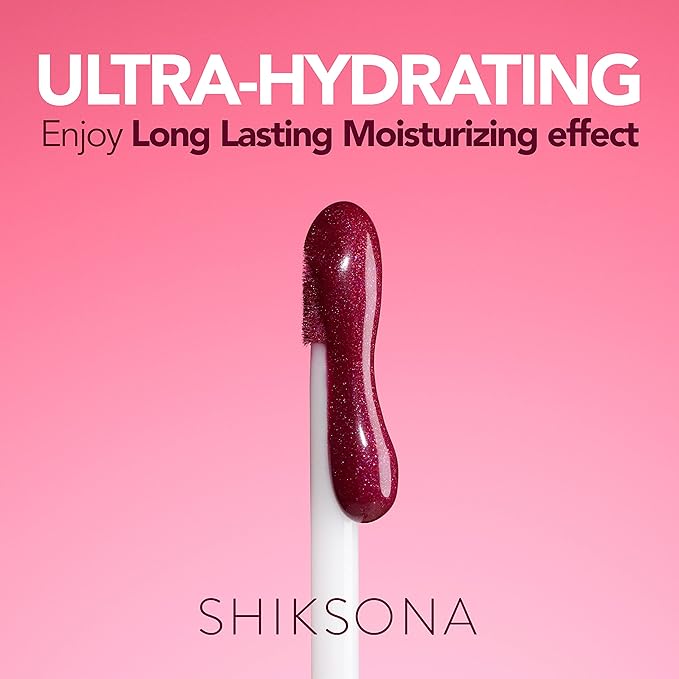 ShikSona High Shine Lip Gloss | Hydrating, Vegan, High Pigment, Non-Sticky Lipgloss in a Timeless, Universal Color | Sexy Self-Starter (Candy Apple Red)