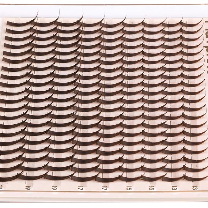 Lash Spikes Brown Eyelash Individuals Manga Lash Clusters Spiky Eyelash Extensions 13-21MM Long Cluster Lash Pack D-Curly Fairy Individual Lashes 180Pcs Anime DIY Lash Extensions