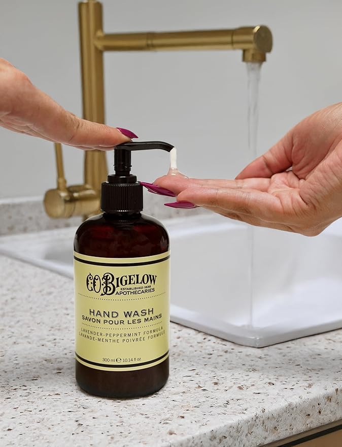 C.O. Bigelow Lavender Peppermint Hand Wash, Moisturizing Hand Soap, Scented Liquid Soap, 10.14 fl oz