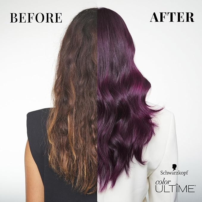 Schwarzkopf Color Ultime 4.3 Ultra Deep Violet Hair Dye, Permanent Intense Black with Diamond Brilliance, Fade-Resistant, Covers Grays, All Hair Textures