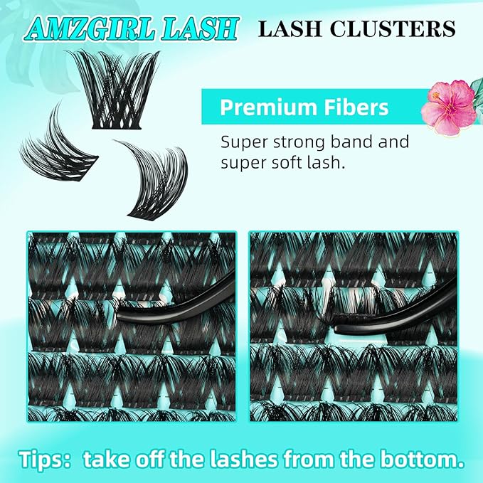 Lash Clusters Wet Look 168Pcs Eyelash Cluster Ultra-Thin Lash Band Eyelashes Extensions Spiky Anime Wide Span Lashes(Tulip,D-18mm)
