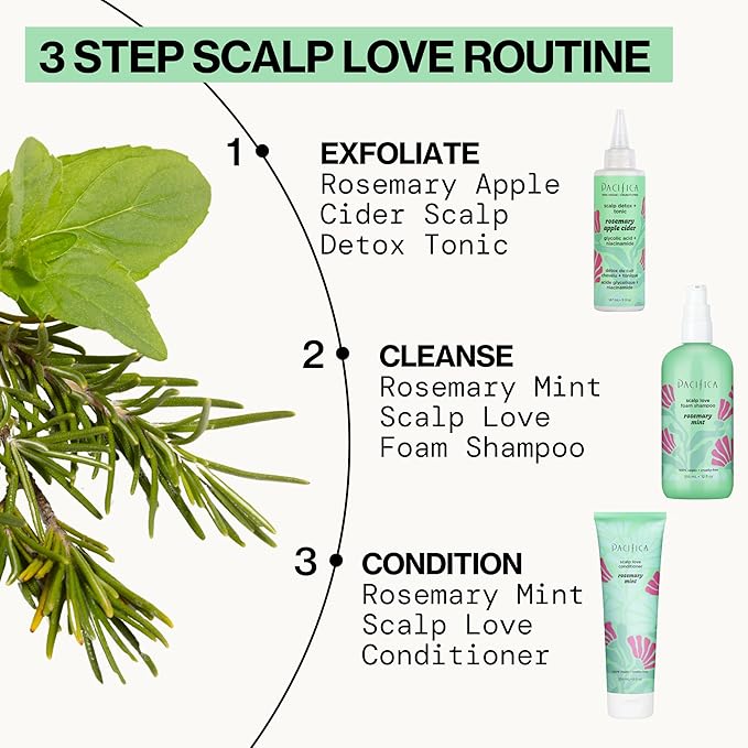 Rosemary Mint Scalp Care Shampoo & Conditioner Set – Clean Vegan Shampoo & Conditioner for Oily Or Flaky Scalp (All Hair Types), A Balanced, Soothed Scalp, No Silicones or Parabens