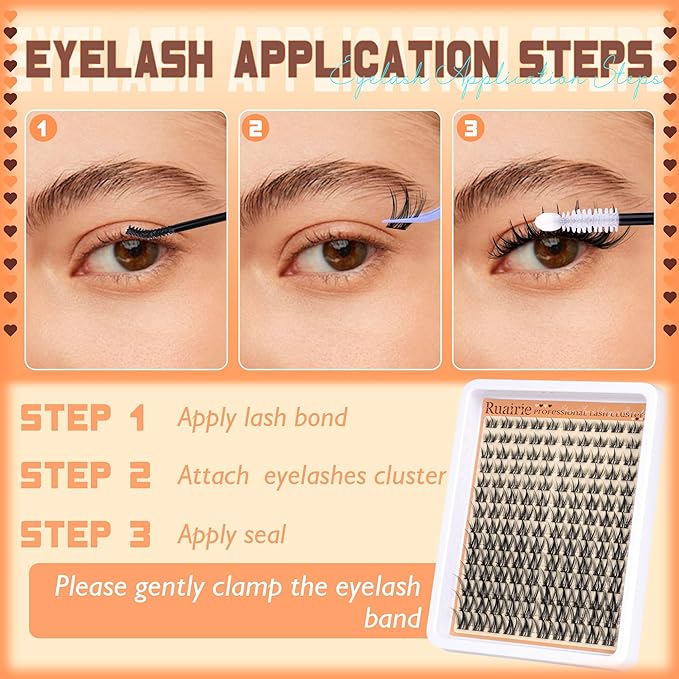 Manga Lash Clusters Spiky Eyelash Clusters Natural Lash Extensions Wispy Lashes Clusters C Curly 8-16mm Individual Lashes Extension 140pcs DIY at Home Cluster Lashes by Ruairie