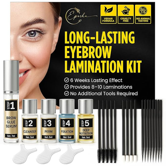 Professional Brow Lamination Kit – Salon-Quality Results at Home | DIY Eyebrow Lamination Kit for Fuller, Thicker, Fluffy Brows | Lasts Up to 6 Weeks | Easy to Use, Beginner-Friendly Brow Perm Kit