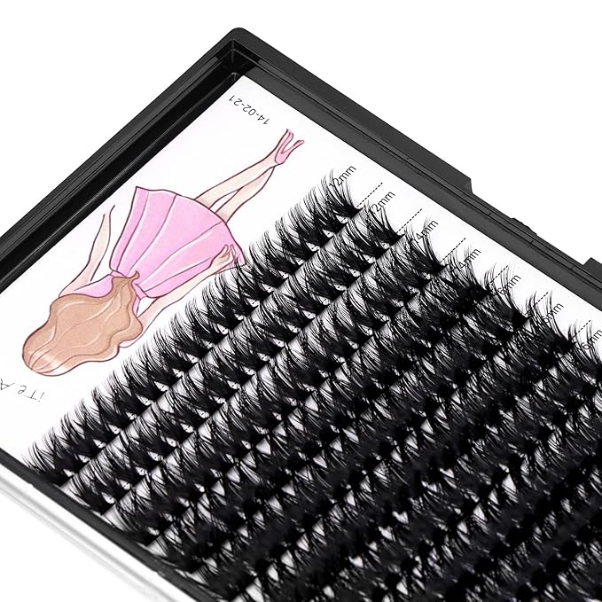 8-22mm to Choose 20D/40D/60D/80D/100D Individual False Eyelashes Makeup Cluster Eyelashes Thickness 0.07mm D Curl Natural long Black Soft 3D Eye Lashes Extensions (60D-12-14-16-18MM Kit)