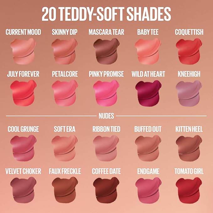 MAYBELLINE Super Stay Teddy Lip Tint, Long Lasting Matte Lipstick for Up To 12HR Wear, Kitten Heel, 1 Count