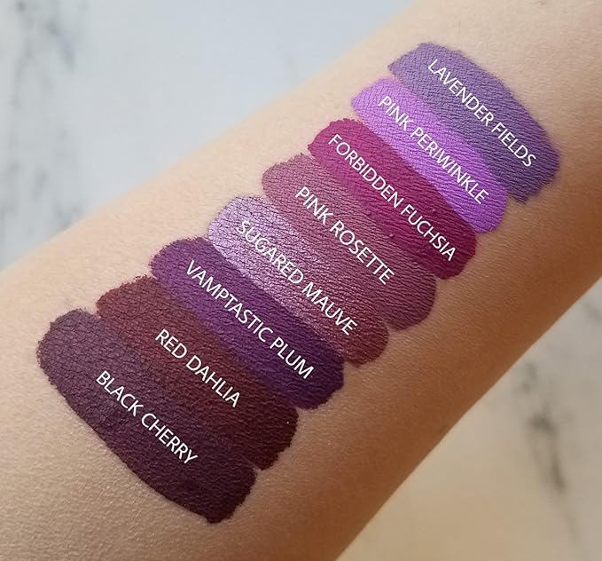 Aromi Matte Liquid Lipstick | Violet Plum Lip Color for Women, Velvety Finish, Long-lasting, Vibrant Purple Shade, Vegan (Vamptastic Plum)