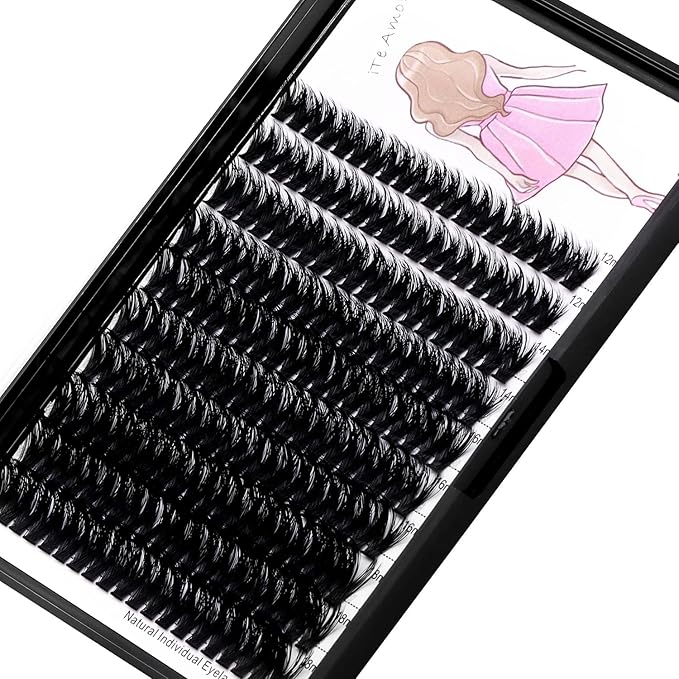 8-22mm to Choose 20D/40D/60D/80D/100D Individual False Eyelashes Makeup Cluster Eyelashes Thickness 0.07mm D Curl Natural long Black Soft 3D Eye Lashes Extensions (80D-12-14-16-18MM Kit)