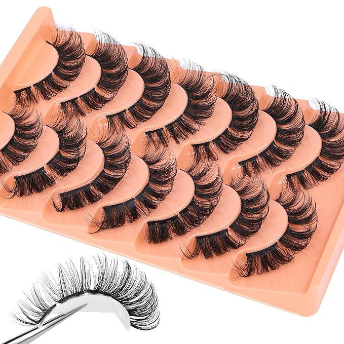 DIY Lash Extension Kit Natural Lash Clusters D-Curly Eyelash Extension Kit with Lash Bond and Seal Eyelashes Tweezers 9-16 mm Individual Lashes Kit DIY at Home by Eefofnn