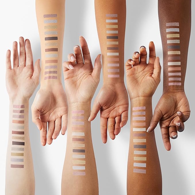 Lamora Nude Neutral Eyeshadow Palette - 12 Natural Highly Pigmented Shimmer & Matte Shades - Travel Size Makeup Palette with Mirror