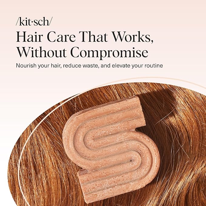 Kitsch Rice Water Shampoo Bar for Hair Growth – Strengthening Hair Shampoo for Men and Women – Reduce Breakage, Boosts Shine – Paraben, Silicone & Sulfate-Free, Vegan Hair Care - 3.2 oz