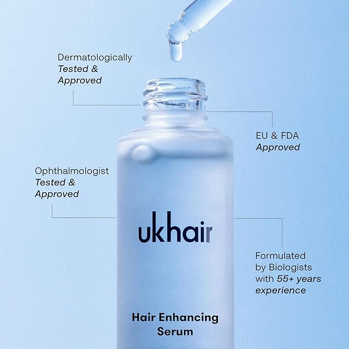 UKLASH Enhancing Hair Serum for Men and Women, Promotes Thickness in Thinning Hair & Hair Loss, Clinically Tested, Lightweight & Fast-Absorbing