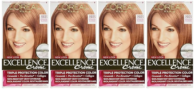 L’Oreal ParisExcellence Creme 8RB Medium Reddish Blonde (Warmer) 1 Each (Pack of 4)
