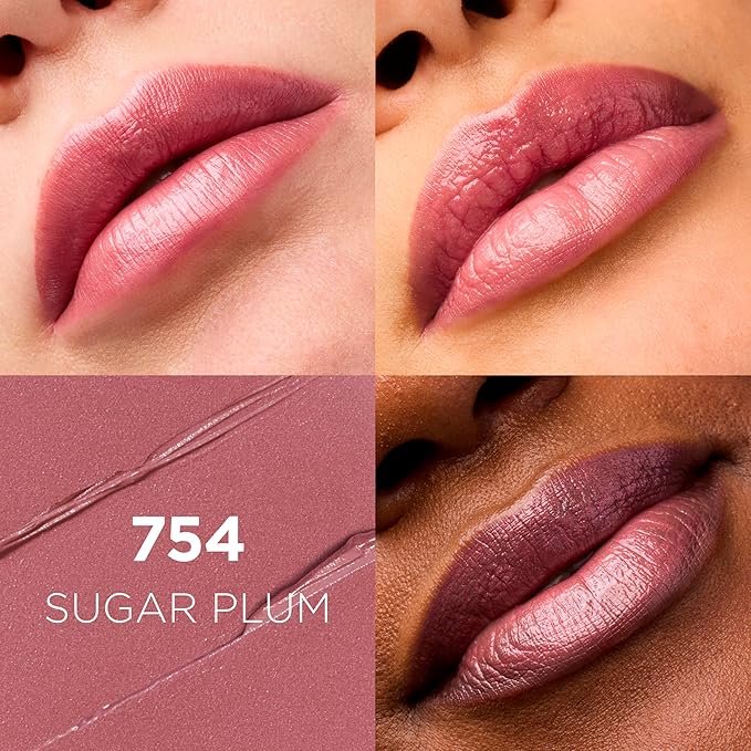L'Oreal Paris Colour Riche Original Creamy, Hydrating Satin Lipstick with Argan Oil and Vitamin E, Sugar Plum, 1 Count (Pack of 2)