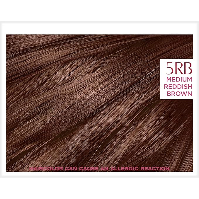 L'Oreal Paris Excellence Creme Permanent Hair Color, Medium Red Brown (3 Count)