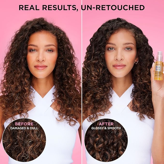 L'Oreal Paris Bond Repair Oil-in-Serum for Damaged, Color Treated Hair, Heat Protectant, Strengthens Weak Bonds, Intense Shine and Frizz Control, EverPure, 1.6 Fl Oz