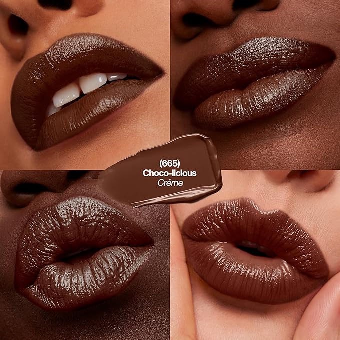 Revlon Super Lustrous Lipstick, Creamy Formula For Soft, Fuller-Looking Lips, Moisturized Feel, 665 Choco-liscious, 0.15 oz