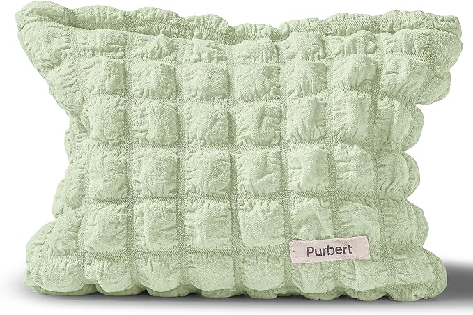 Makeup Bag, Bubble Cloud Travel Cosmetic Bag Organizer, Large Capacity Toiletry Make Up Bags with Zipper for Women and Girls, Light Green
