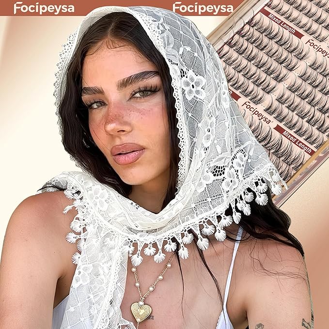 Focipeysa Lashes Clusters Wispy Natural Lash Clusters 10-16mm Eyelash Clusters Individual Eyelashes Pestañas Postizas Naturales Fairy Eyelashes Extensions Natural False Eyelashes