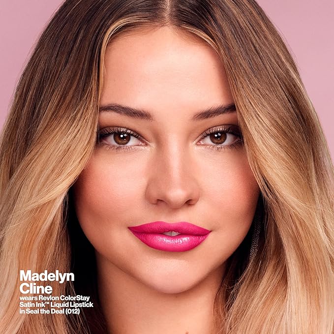 Revlon ColorStay Satin Ink Liquid Lipstick, Longwear Rich Lip Colors, Formulated with Black Currant Seed Oil, 001 Your Go-To, 0.17 fl oz