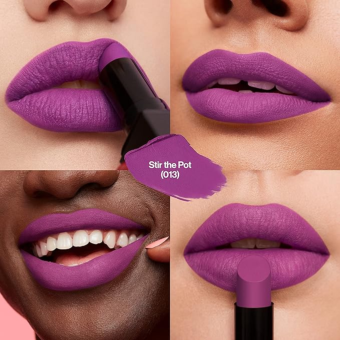 REVLON Lipstick, ColorStay Suede Ink, Built-in Primer, Infused with Vitamin E, Waterproof, Smudge-proof, Matte Color, 013 Stir The Pot, 0.09 oz.