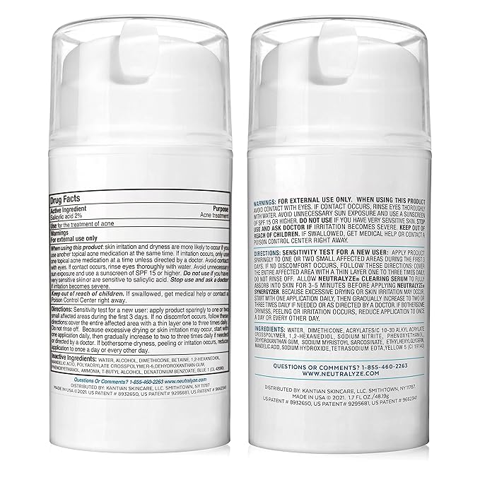Neutralyze Moderate To Severe Acne Treatment Kit 2.0 (Clearing Serum & Synergyzer)