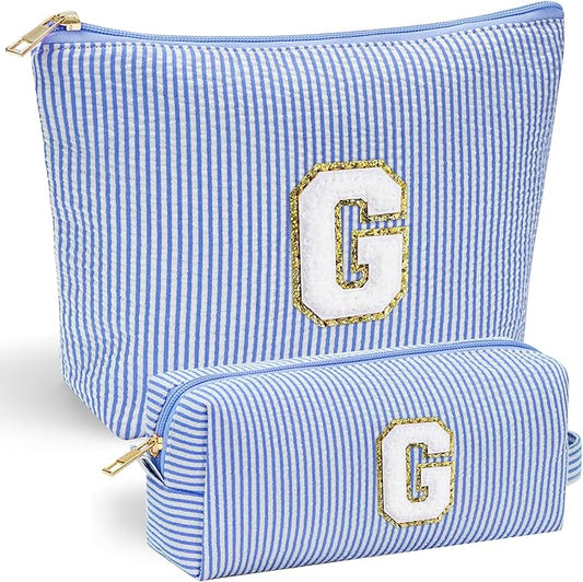 YOOLIFE Personalized Gifts for Women, Make Up Bag Initial Makeup Bag Cute Makeup Bag Beauty Bag Unique Mothers Day Valentine'S Day Christmas Gifts Girlfriend Wife Sister Gifts for Her Women G