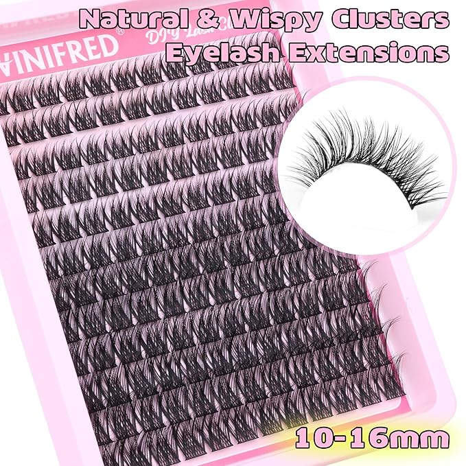 Natural Lash Clusters Wispy Eyelash Clusters Natural Look Cluster Eyelash Extensions C Curvature Lash Extension Individual Lashes Faux Mink Cluster Lashes by Winifred