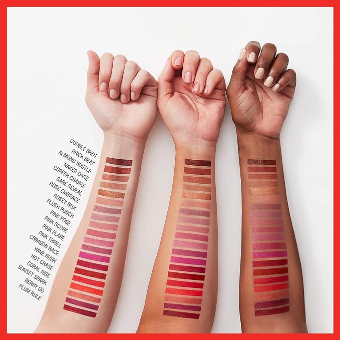 Maybelline Color Sensational Lipstick, Lip Makeup, Cream Finish, Hydrating Lipstick, Nude, Pink, Red, Plum Lip Color, Bare Reveal, 0.15 oz; (Packaging May Vary)