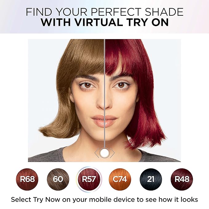 L'Oreal Paris Feria Multi-Faceted Shimmering Permanent Hair Color, 41 Crushed Garnet (Rich Mahogany), Pack of 1, Hair Dye