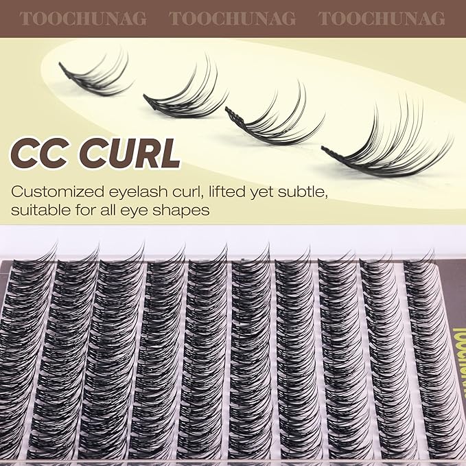 Fairy Lash Clusters 9-12mm Wispy Eyelash Clusters 160pcs Natural Cluster Eyelash Extensions CC Curve Individual Lashes Natural Look Short Thin Band Eyelashes Clusters by TOOCHUNAG