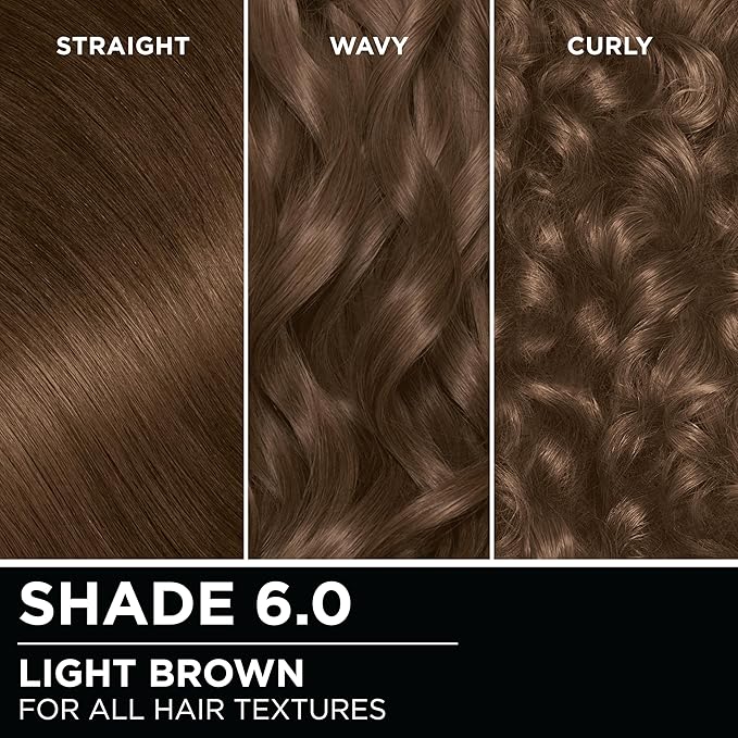 Garnier Hair Color Olia Ammonia-Free Brilliant Color Oil-Rich Permanent Hair Dye, 6.0 Light Brown, 1 Count (Packaging May Vary) (Pack of 2)
