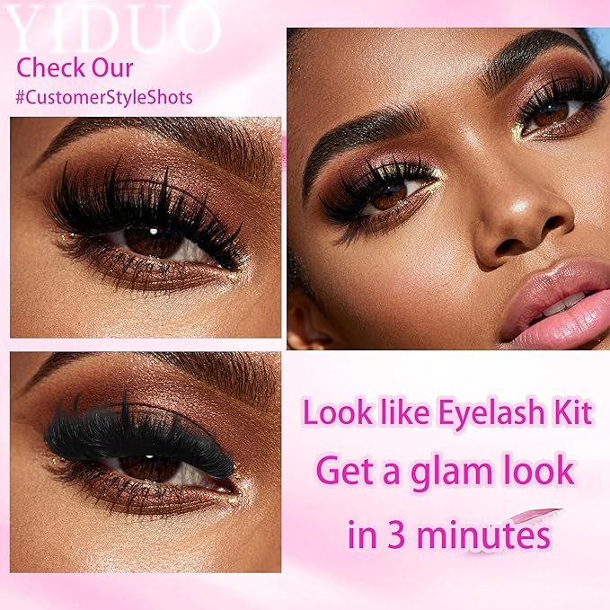 Lashes Clusters Kit with Spikes Bottom Extensions False Eyelashes 816Pcs Bulk Packs with 2X Bond&Seal Volume D Curl Wispy Individual Fake Eyelash Wholesale Large Pack for Beginners Gift Choice