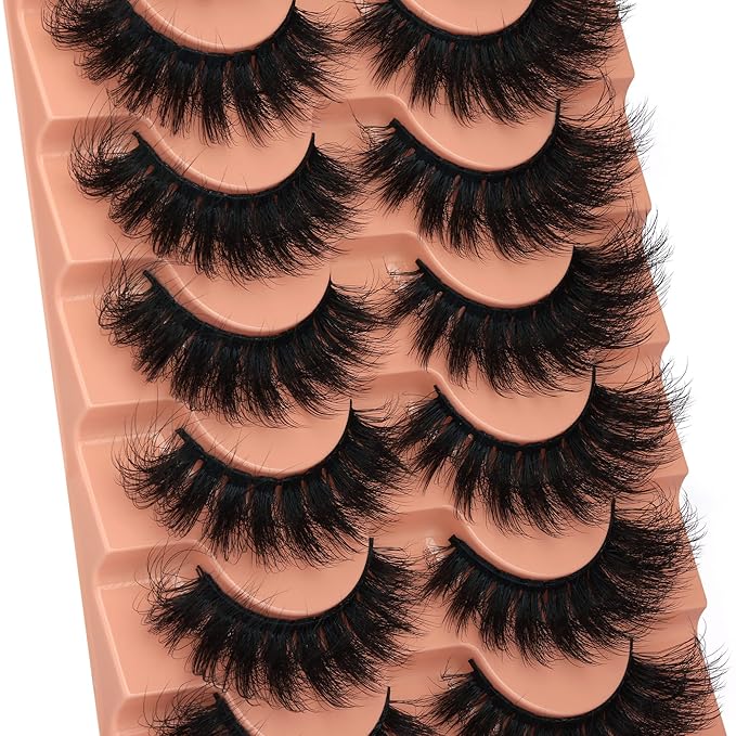 Mink Lashes Full Volume False Eyelashes 18mm Dramatic Faux Mink Eyelashes Natural Look Cat Eye Volume Eye Lashes Multipack by Focipeysa