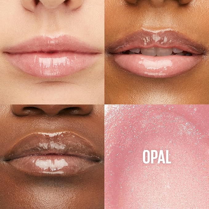 Maybelline Lifter Gloss, Hydrating Lip Gloss with Hyaluronic Acid, High Shine for Plumper Looking Lips, Opal, Pink Neutral, 0.18 Ounce