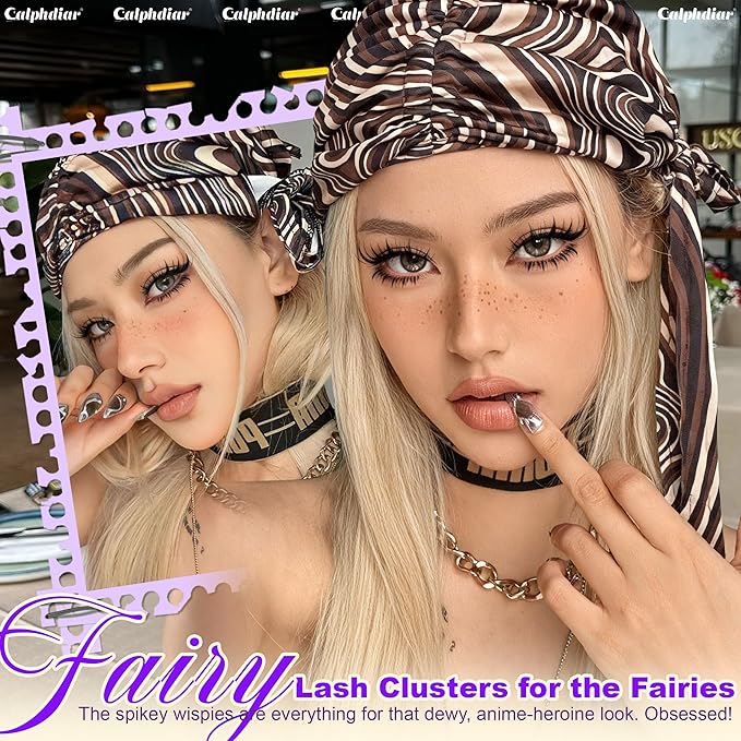 Eyelash Clusters Kit Fairy Lash Clusters Kit 5-18MM Manga Cluster Eyelash Extensions Spiky Lash Extension Kit Individual Lashes Clear Band Natural Eyelash Extension Kit by calphdiar