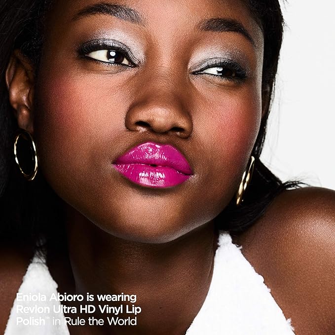 Revlon Ultra HD Vinyl Lip Polish, Liquid Lipstick, Berry Blissed, Berry Gloss