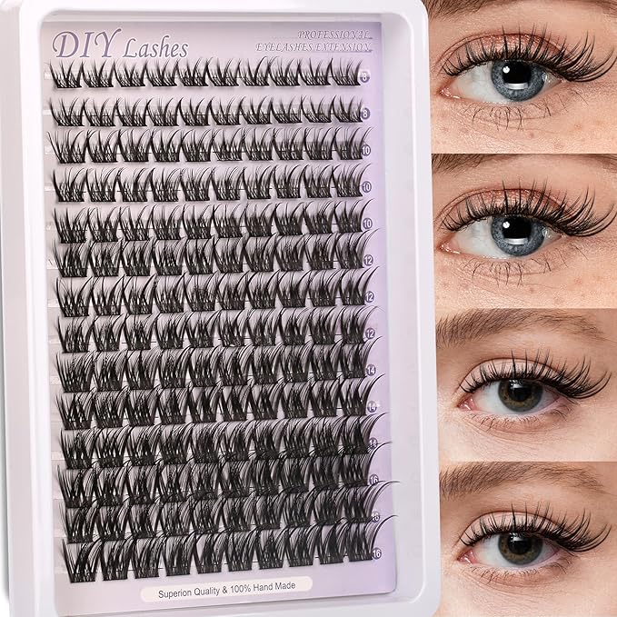 Lash Clusters Manga Eyelash Clusters Anime Cluster Eyelash Extensions Clusters Lashes Natural Look Eyelashes Fairy Lash Clusters Manga Individual Lashes for Self Application (8-16MM)