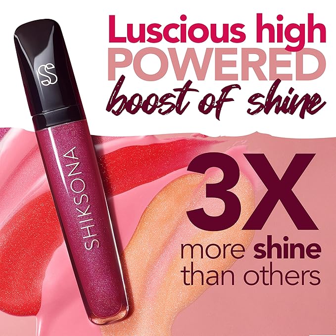 ShikSona High Shine Lip Gloss | Hydrating, Vegan, High Pigment, Non-Sticky Lipgloss in a Timeless, Universal Color | Gorgeous Go-Getter (Bold Pink)