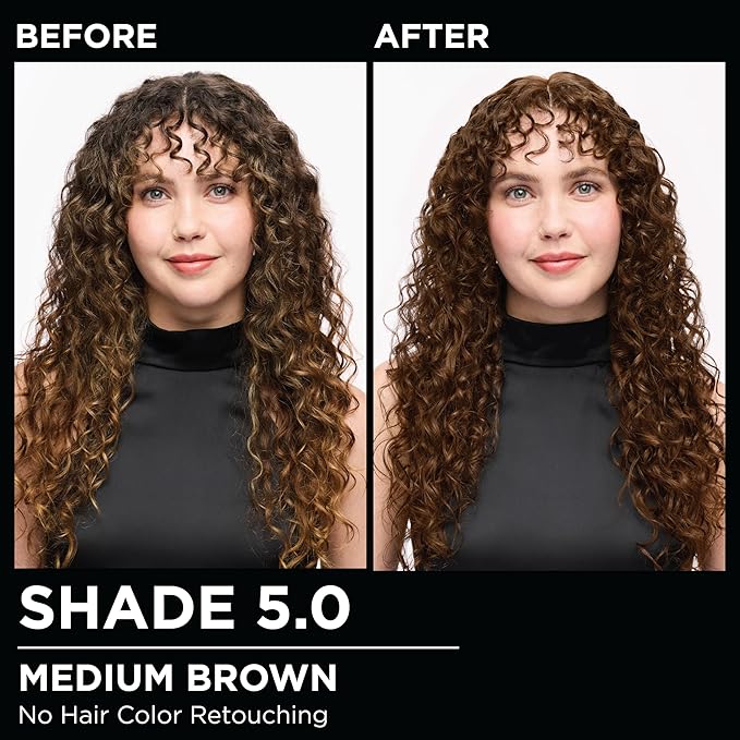 Garnier Hair Color Olia Ammonia-Free Brilliant Color Oil-Rich Permanent Hair Dye, 5.0 Medium Brown, 2 Count (Packaging May Vary)