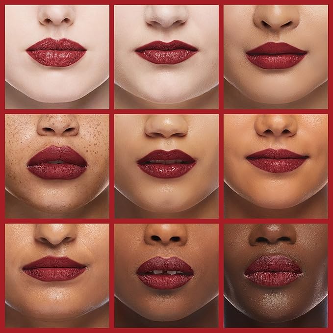 K7L Dark Red Lip Crayon (Vegan) - Waterproof and Smudge-Proof Cosmetics - Flame