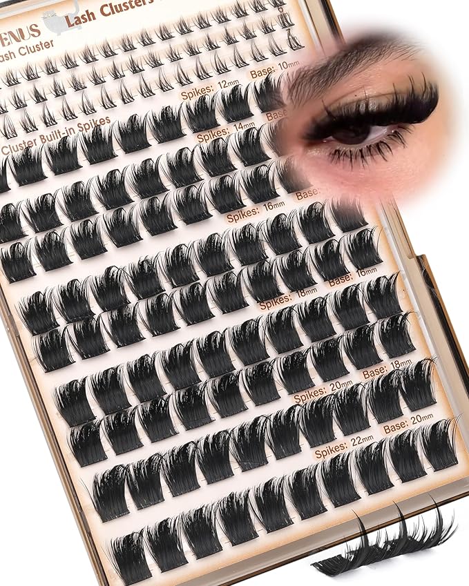 Volume Manga Lash Clusters with Spikes 300D Waterproof Fairy Eyelashes Clusters Bottom Lashes Clusters Wispy Anime Cluster Eyelash Extensions D Curl Full Eye Lash Extension