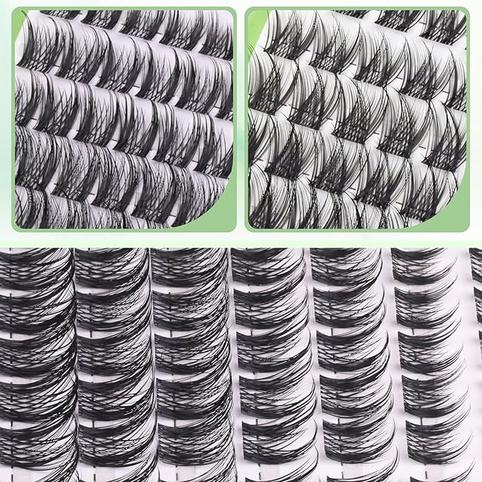 Lash Clusters Wispy Eyelash Extensions 2 Styles Fairy Cluster Lashes Individuals Natural Eyelash Clusters Spiky Cluster Lashes C-Curly DIY Lash Value Pack by Mavphnee (184Pcs, 10-16MM)