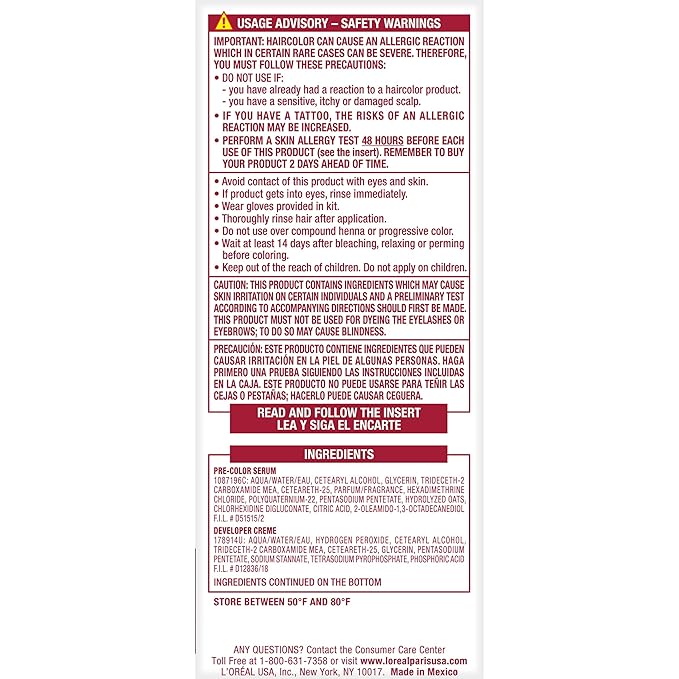 L'Oreal Paris Excellence Creme Permanent Hair Color, Medium Red Brown (3 Count)