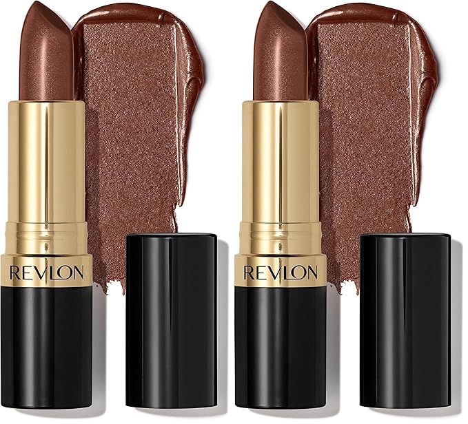 REVLON Super Lustrous Lipstick, Creamy Formula For Soft, Fuller-Looking Lips, Moisturized Feel, 315 Iced Mocha, 0.15 oz (Pack of 2)