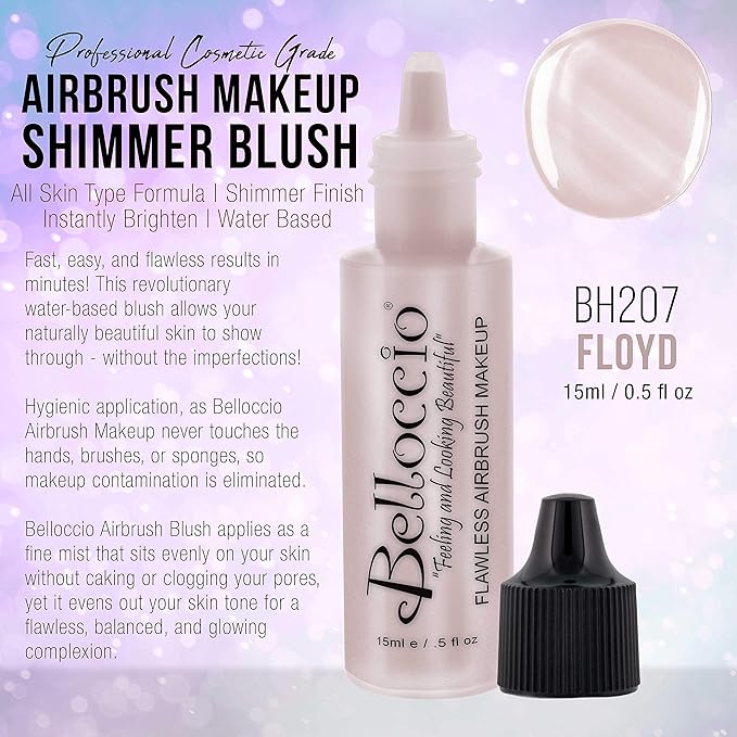 Belloccio's Professional Flawless Airbrush Makeup Highlighter-Shimmer Floyd Half Ounce