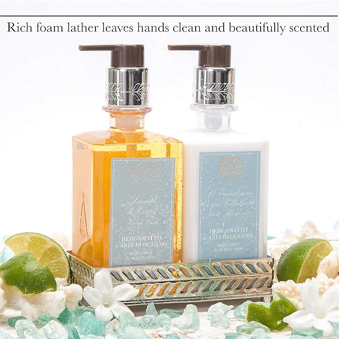 Antica Farmacista Hand & Body Wash - Luxury Nourishing Body Wash - Hydrating Hand Cleansing Wash - Bath & Body Gift - Bergamot & Ocean Aria, 10 fl oz